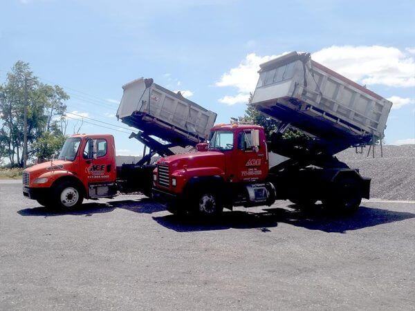 mulch and coal delivery truck